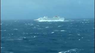 Cruise Ship in Bay of Biscay with VERY BAD weather [upl. by Valtin]