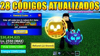 NOVOS CÓDIGO  28 CÓDIGOS DE 2X XP BELI E RESET NO BLOX FRUITS 2024  blox fruit codes [upl. by Shayna]