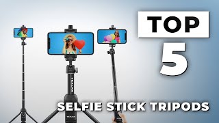 TOP 5 Best Selfie Stick Tripods 2024 [upl. by Kiker13]