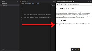 Show Chrome Browser Side By Side In Visual Studio Code  Auto Refresh Browser In Visual Studio Code [upl. by Ahsemak]