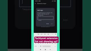 Tachiyomi extension list not showing up tutorial tachiyomi [upl. by Scarito]