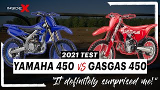 2021 YZ450 Yamaha VS MC450 GasGas  What a difference [upl. by Steady]