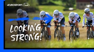 TrekSegafredo win Team Time Trial by 38 seconds  Vårgårda TTT 2022  Highlights  Eurosport [upl. by Hasila]