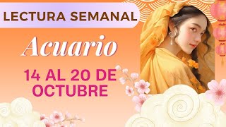 Acuario Semanal 14 a 20 de Octubre ♒ Se soluciona muy rápido ❗️😱💫 ⭐ Brujo Gallego ⭐ [upl. by Box]