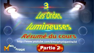 Les ondes lumineuses résumé du cours partie 2 physiquecoursondes lumineusesexercices [upl. by Kegan538]