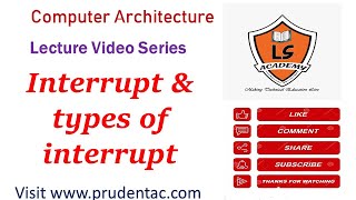 Interrupt amp types of interrupt Program Interrupt  What is Interrupt  COA Lecture series [upl. by Brendin]