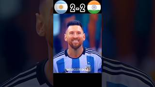 Argentina vs India 2024 Fifa World Cup Imaginary 🔥🏆 Messi vs Chhetri football shorts viral messi [upl. by Uv]