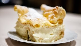 Carpathian Mountain Cream Cake  Karpatka  Anias Polish Food Recipe 12 [upl. by Arait]