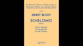 Bloch Schelomo Rhapsody for cello  Emanuel Feuermann cello Leopold Stokowsky direttore [upl. by Knepper]