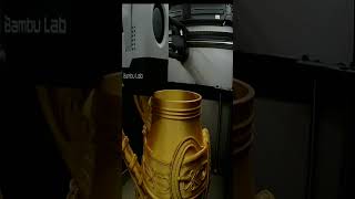 Bambu Lab X1C   Gold medieval drinking jug bambulabx1c 3dprinter 3ddruck [upl. by Ecilahs]