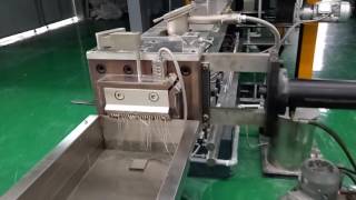 TSH75 PPPEPCABS Granules Twin Screw Extruder with Watercooling Strand Pelletizer [upl. by Von]