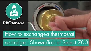 How to exchange a thermostat cartridge  ShowerTablet Select 700 [upl. by Stodder]