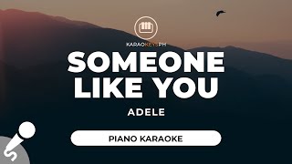 Someone Like You  Adele Piano Karaoke [upl. by Ahseel]