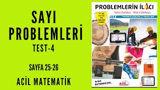 PROBLEMLERİN İLACI SORU BANKASI Acil MatematikSayfa 2526 [upl. by Buiron]