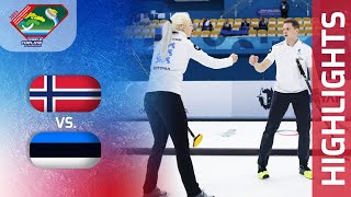 NORWAY v ESTONIA  Qualification Game  World Mixed Doubles Curling Championship 2023 [upl. by Yrolg]