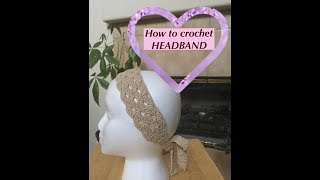 How to crochet HEADBAND [upl. by Ahseram]