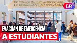 CHICLAYO evacúan de emergencia a decenas de escolares tras DESCOMPENSACIÓN MASIVA  LR [upl. by Yrrag]