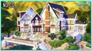 Sims 4 Speed Build  Lakeside Mansion w Bridge  Kate Emerald [upl. by Yennaiv]