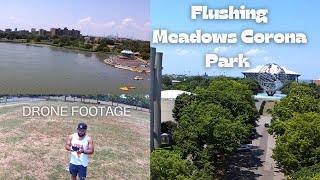 Drone Flying at Flushing Meadows Corona Park In Queens New York on this beautiful July afternoon [upl. by Leonid]