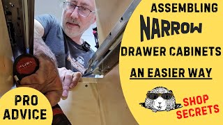 ASSEMBLING NARROW DRAWER CABINETS AN EASIER WAY [upl. by Horace589]