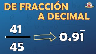 18 CONVERTIR DE FRACCIÓN A DECIMAL [upl. by Eedia]