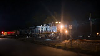 CSXT G97115 Rolls thru Wilson with CSX 3046 leading with nice horn [upl. by Reichert]