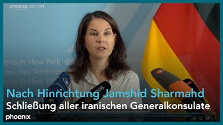 Außenministerin Baerbock zur Hinrichtung des DeutschIraners Jamshid Sharmahd [upl. by Atikahc]