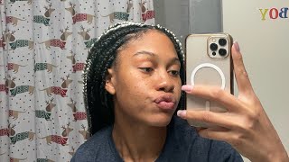 DIY dying my locs and putting box braids over locks [upl. by Matthaus694]