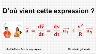 Mais doù vient lexpression de laccélération dans un repère de Frénet [upl. by Shields628]