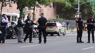 2 People Shot Outside Migrant Shelter on 3rd Avenue  NYC [upl. by Nogras]