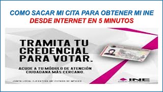 COMO SACAR MI CITA PARA EL INE DESDE INTERNET EN MÉXICO 2024 [upl. by Zwart639]