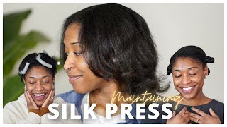 How To Maintain a Silk Press on Natural Hair That Poofs [upl. by Aitnahc]