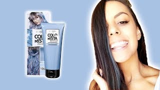 DYEING MY HAIR BLUE LOREAL COLORISTA [upl. by Lew]