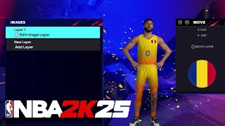 How to put a logo on the jersey nba 2k25 Tutorial [upl. by Sergeant]