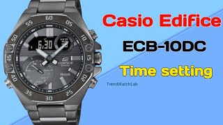 How to setting time Casio Edifice ECB10DC 5618 [upl. by Katalin]