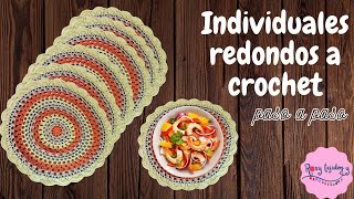 INDIVIDUALES REDONDOS A CROCHET PASO PASO MUY FACIL [upl. by Amla]