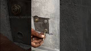 Main gate plat fitting with anchor bolt  gate installation [upl. by Edette]