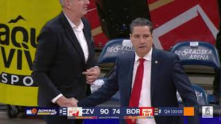 AdmiralBet ABA League 202324 HL Round 16 Crvena zvezda Meridianbet  Borac Mozzart 1412024 [upl. by Ogawa]