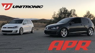 APR Stage 1 MK7 GTI Vs Unitronic Stage 2 MK7 GTI [upl. by Etnomal]