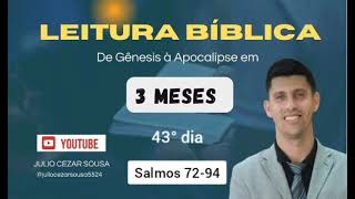 Salmos 7294  LEITURA BÍBLICA EM 3 MESES  43° dia  Pr Julio [upl. by Gassman]