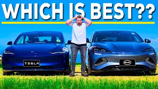 2024 Tesla Model 3 Highland vs BYD Seal WHO WINS [upl. by Wolfgram949]