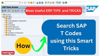 If you dont know any T Code then How to find save use and download the T Code in SAP for daily use [upl. by Hyacinth21]