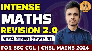 INTENSE MATHS REVISION 20  FOR SSC CGL MAINS 2024  ABHISHEK RAI SIR [upl. by Laurent]