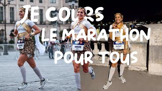 Paris 2024  je cours le marathon pour tous DEGUISEE  mon compterendu  cétait DINGUE [upl. by Brigitte191]