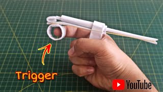 LASTİKLE MERMİ ATAN SİLAH YAPIMI  RUBBER SHOOTİNG BULLETS  HOW TO MAKE A PAPER WEAPON [upl. by Ynned]