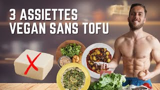 3 Assiettes Vegan Protéinées SANS TOFU [upl. by Vaenfila]