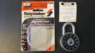 Demonstrating a Slaymaker 95115 Combination Padlock Lock from 1983 [upl. by Anirrak]