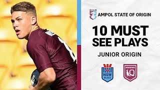 10 MUST SEE plays from Junior State of Origin fixtures  NRL [upl. by Aneleiram]