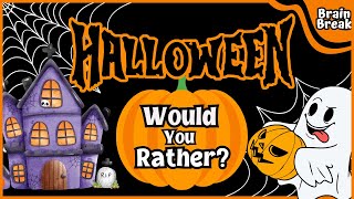 Halloween Would you Rather  Brain Break  Brain Breaks for kids Kids exercise  Danny Go [upl. by Keely]