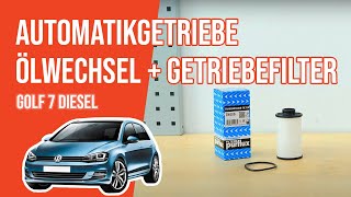 Wie Golf 7 20 TDI Automatikgetriebe Öl und Getriebefilter wechseln 🛢 [upl. by Boothman325]